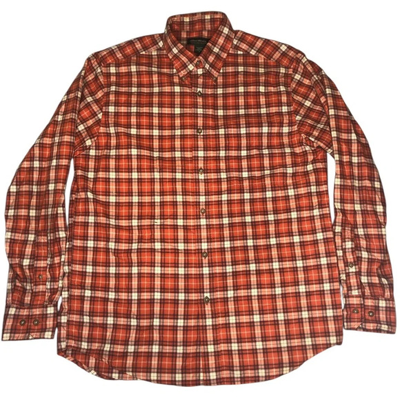 Eddie Bauer Men’s Button Front Long Sleeve Outdoors Plaid Shirt | Size Medium - Picture 2 of 7